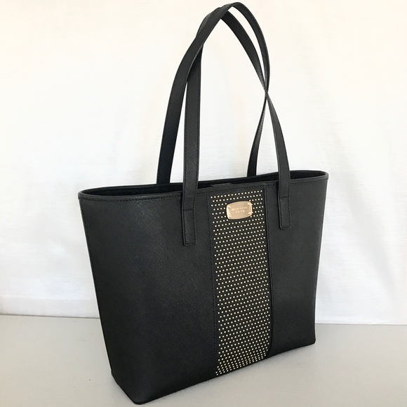 Authentic MK Microstud center stripe leather tote - Picture 2 of 7